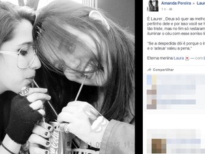 Amigos postaram homenagens na página pessoal de Laura  (Foto: Reprodução/Facebook)