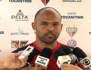Márcio, goleiro do Atlético-GO (Foto: Reprodução/TV Anhanguera)