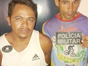 Acusado de matar indígena e amigo que tentou ajudá-lo a fugir foram presos em Recusolândia, no Tocantins (Foto: Reprodução/PM)