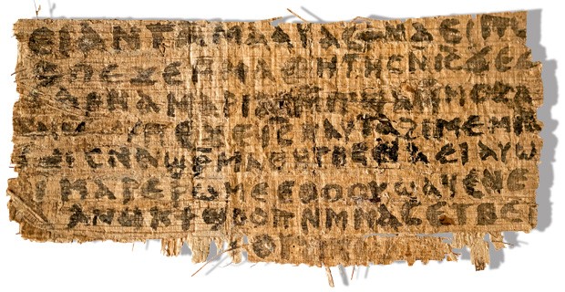 NOVO MISTÉRIO Reprodução do papiro recém-descoberto em que o trecho “minha mulher” é atribuído a Jesus. Testes da tinta usada dirão se o fragmento escrito em copta é autêntico (Foto: Harvard University, Karen L. King/AP) NOVO MISTÉRIO Reprodução do papiro recém-descoberto em que o trecho “minha mulher” é atribuído a Jesus. Testes da tinta usada dirão se o fragmento escrito em copta é autêntico (Foto: Harvard University, Karen L. King/AP)