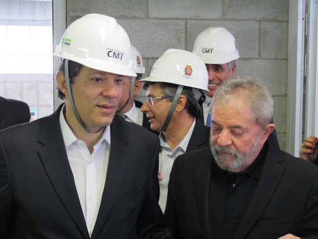 Lula e Haddad inauguram de central de reciclagem em São Paulo (Foto: Roney Domingos/G1)