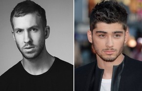 Calvin Harris (esquerda) e Zayn, ex-One Direction (Foto: Divulgação / Facebook do DJ e Jonathan Short/Invision/AP)