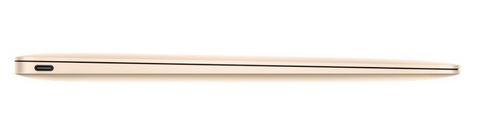 Macbook, assim como ZenBook 3, tem apenas uma porta USB (Foto: Divulgação/Apple)