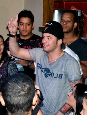 Evento do UFC para fãs em Belo Horizonte, com Glover Teixeira e Ryan Bader (Foto: Adriano Albuquerque)