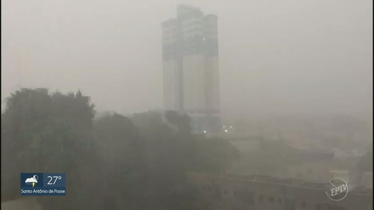 Temporal Provoca Quedas De Rvores Na Regi O Ventos Chegam A Km H