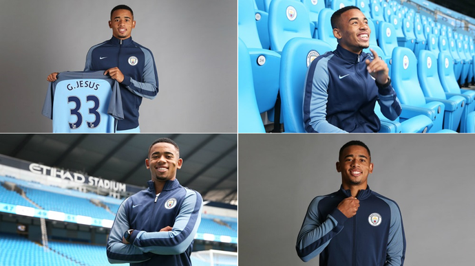 Gabriel Jesus Manchester City apresentação (Foto: Divulgação/Site oficial do City) Gabriel Jesus Manchester City apresentação (Foto: Divulgação/Site oficial do City)