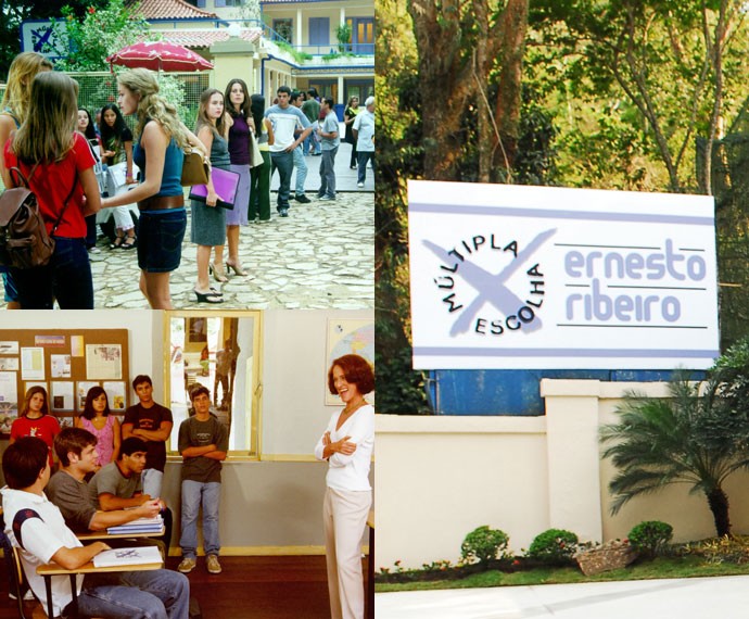 Colégio Múltipla Escolha em várias edições (Foto: CEDOC/TV Globo)