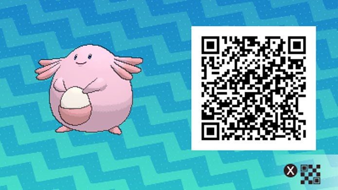 Use o QR Scanner no código para ver a localização do Chansey (Foto: Reprodução/Youtube)