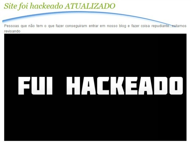 Em blog, vereador disse que blog tinha sido hackeado. (Foto: Reprodução/ blog do vereador)