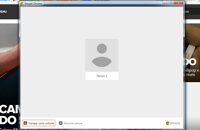 Ative o modo de visitante para seu amigo usar o Chrome (Foto: Reprodução/Barbara Mannara)