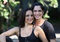 Sabrina Corgut e o namorado, o ator Gabriel Leone (Foto: Carol Caminha/TV Globo)