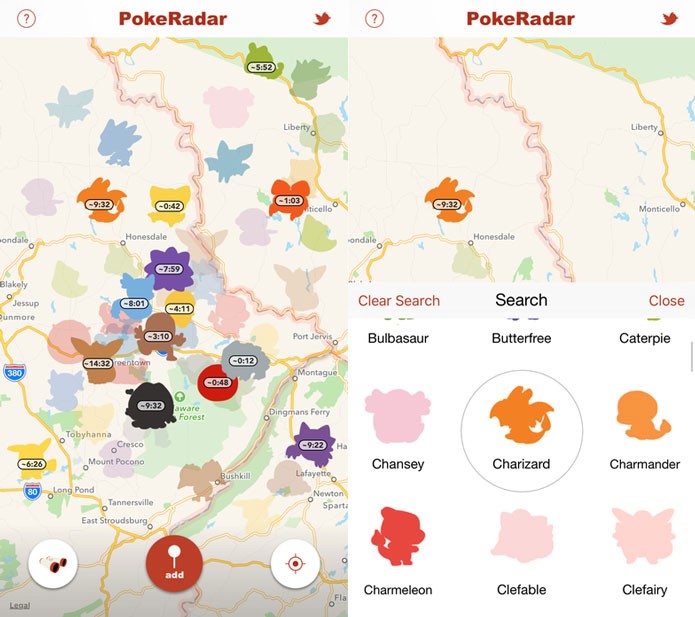 pokemon-go-poke-radar Pokémon Go: conheça mapas que mostram onde estão as criaturas raras