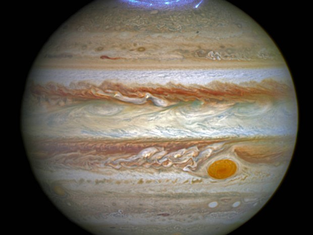 Astrônomos estão usando o Hubble para estudar as auroras boreais de Júpiter (Foto: Nasa)