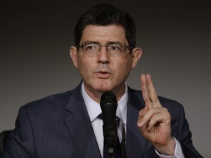 O ministro da Fazenda, Joaquim Levy, durante coletiva em Brasília (Foto: REUTERS/Ueslei Marcelino )