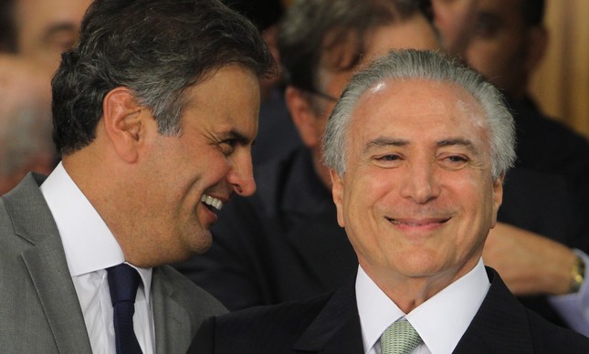Resultado de imagem para Temer e Aécio
