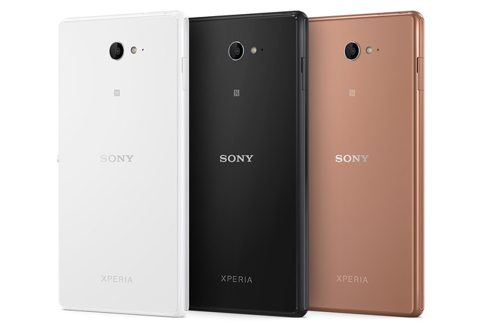 Opções de cor do Xperia M2 Aqua (Foto: Divulgação/Sony)