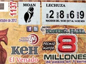 Loteria Nacional do México criou sorteios especiais com bilhetes com figuras maias (Foto: Divulgação)
