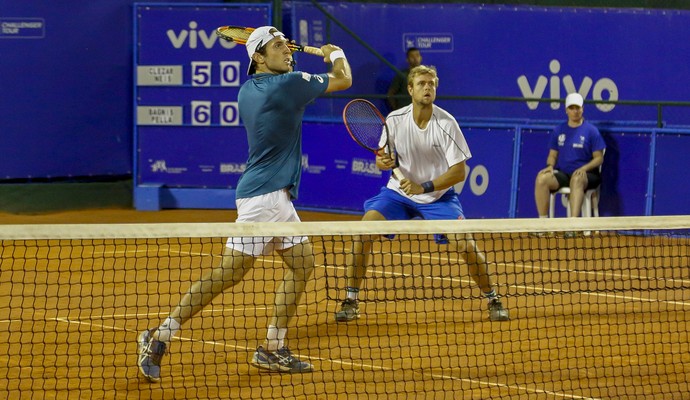 Guilherme Clezar e Fabrício Neis tênis ATP Campinas (Foto: João Pires / Fotojump)