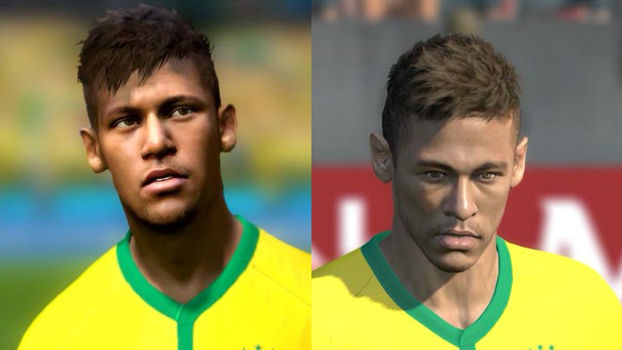 O craque Neymar está entre os mais caprichados em ambos os jogos (Foto: Reprodução/Murilo Molina)