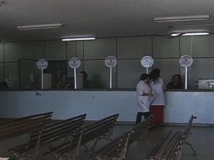 Cais fica vazio durante paralisação de médicos da rede pública de saúde, em Goiânia, Goiás (Foto: Reprodução/TV Anhanguera)