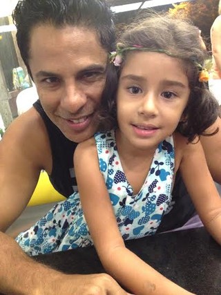 Luka Ribeiro e a filha Valentina (Foto: Divulgação)