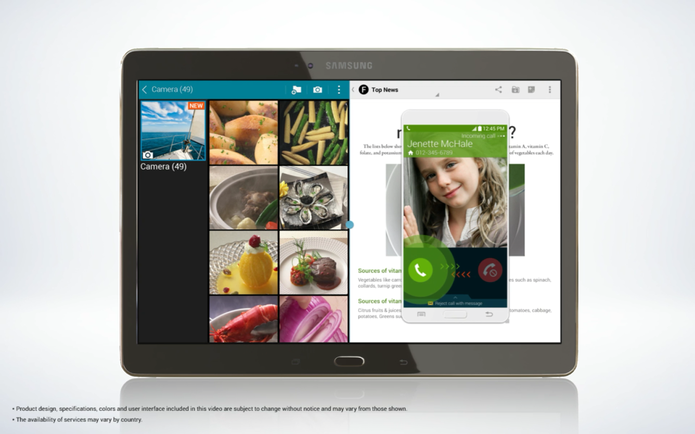 Galaxy Tab 10.5 S deve permitir que usuários atendam ligações sem precisar tocar no smartphone (Foto: Reprodução/SamMobile)