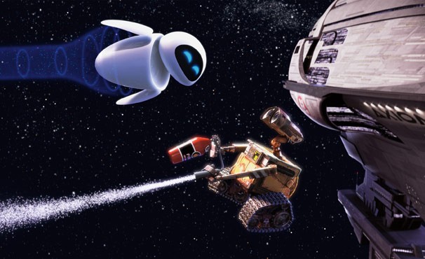 Para ficar perto da sua amada, Wall-E encara até uma viagem pelo espaço (Foto: Divulgação / Disney)
