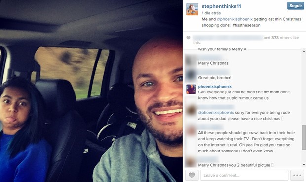 Stephen Belafonte e Phoenix (Foto: Instagram/Reprodução)