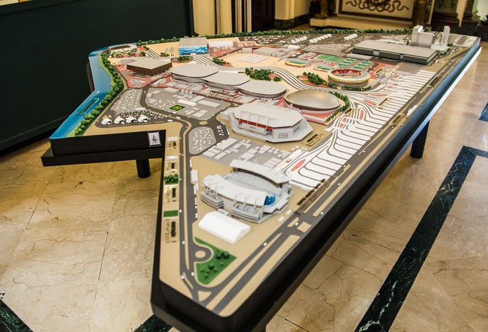 Imagem maquete com diferentes texturas à disposição do toque dos deficientes visuais (Divulgação/EOM). Imagem maquete com diferentes texturas à disposição do toque dos deficientes visuais (Divulgação/EOM).
