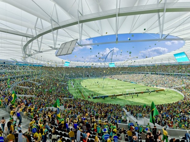 Projeto do Maracanã para a Copa de 2014 (Foto: Fernandes e Associados/divulgação)