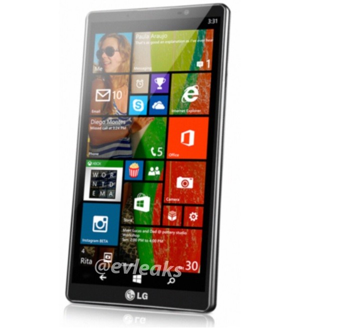 Novo smartphone da LG com Windows Phone vazou (Foto: Reprodução/Evleaks)