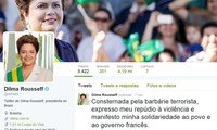 No Twitter, Dilma fala
 em 'barbárie terrorista' (Reprodução/Twitter)