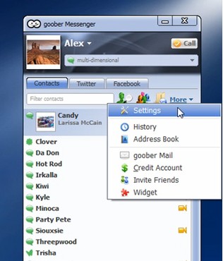 screenshot de goober Messenger