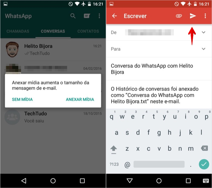 Como Enviar Uma Conversa Do Whatsapp Por E Mail No Celular Dicas E Tutoriais Techtudo 6278