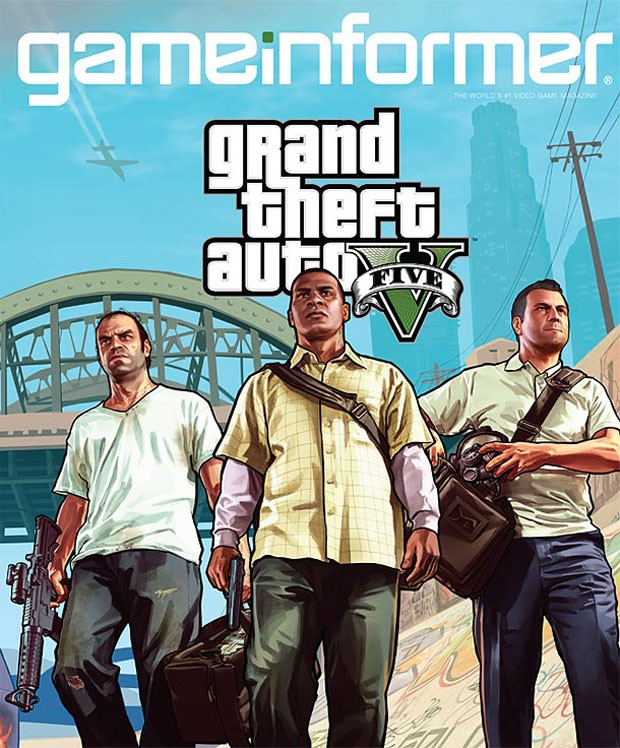 Capa da revista GameInformer' mostra os três personagens jogáveis de 'GTA V', que será lançado no segundo trimestre de 2013 (Foto: Divulgação)