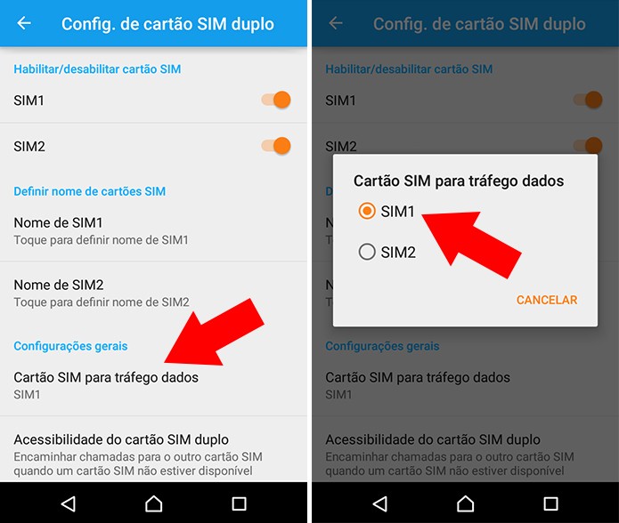 Escolha qual linha usar para internet (Foto: Reprodução/Paulo Alves)