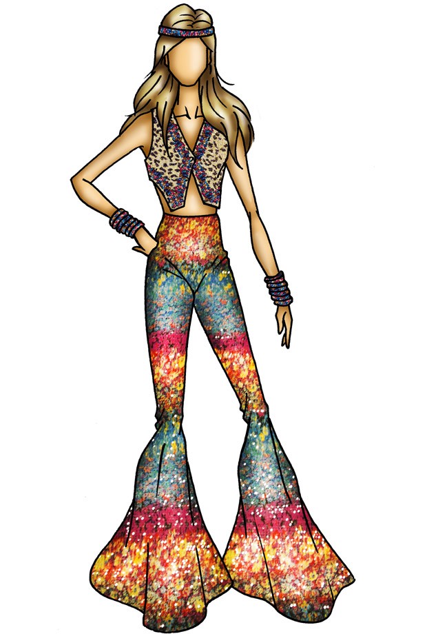 Croqui do primeiro figurino de Claudia Leitte para o Carnaval 2013 (Foto: divulgação)
