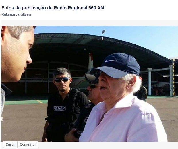A rádio Regional 660 AM publicou foto da prisão do ex-médico brasileiro (Foto: Reprodução / Facebook)