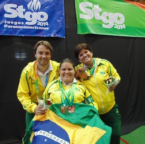 Daniele Martins foi ouro e bronze no halterofilismo durante Jogos Parasul-Americanos (Foto: Divulgação/CDDU/Futel)