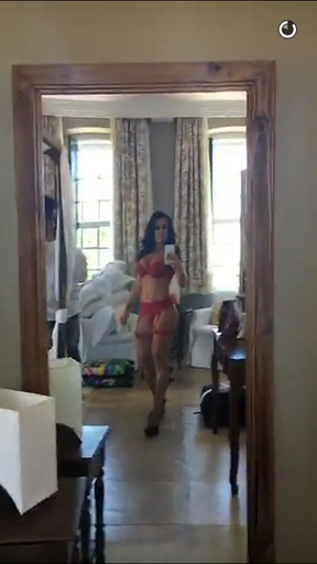 Scheila Carvalho faz vídeo de lingerie (Foto: Reprodução / Snapchat)