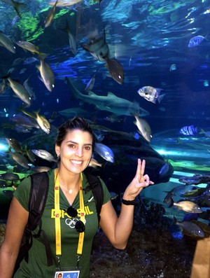 Mari Paraíba também esteve em visita ao aquário Ripley (Foto: Reprodução/Instagram)