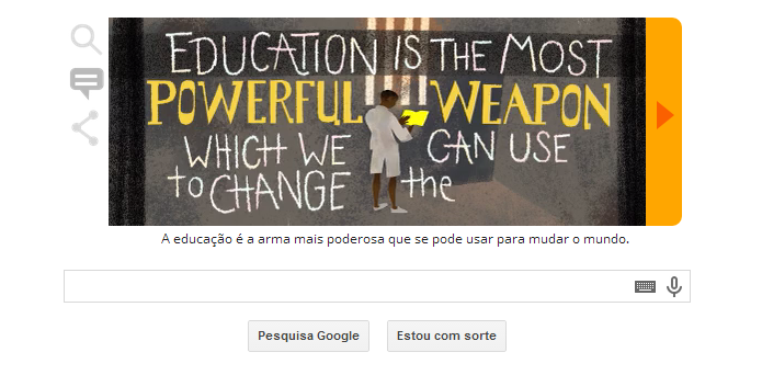 Frases do ativista estão animadas no Doodle (Foto: Reprodução/Google)