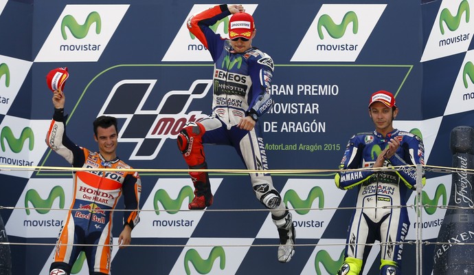 Jorge Lorenzo vitória Moto GP Aragón (Foto: Marcelo del Pozo/Reuters)