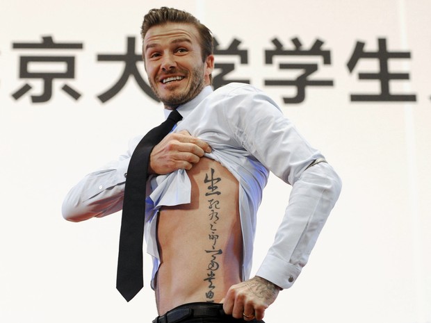 David Beckham em Pequim, na China (Foto: Stringer/ Reuters)