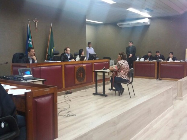 Julgamento ouve testemunhas no Fórum de Macapá (Foto: Jéssica Alves/G1)