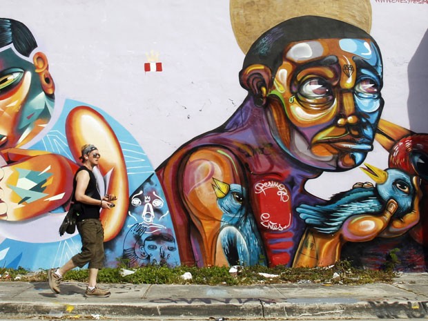 Grafite em Miami, EUA (Foto: Alan Diaz/AP Photo)