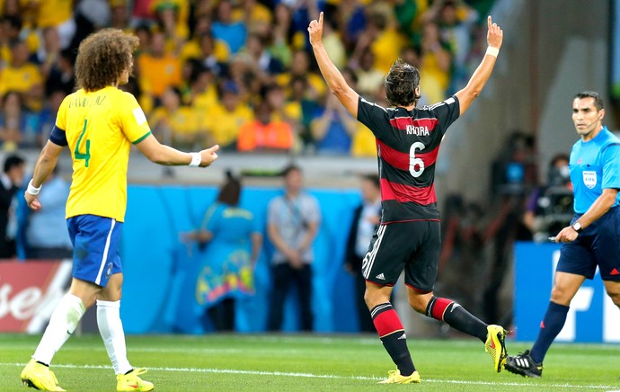 Khedira comemoração Brasil x Alemanha (Foto: AP)