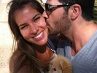 Ex-BBBs Adriana e Rodrigão curtem fim de semana romântico