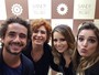 Rafa Brites assiste a show de Sandy com a sogra e marido, Felipe Andreoli