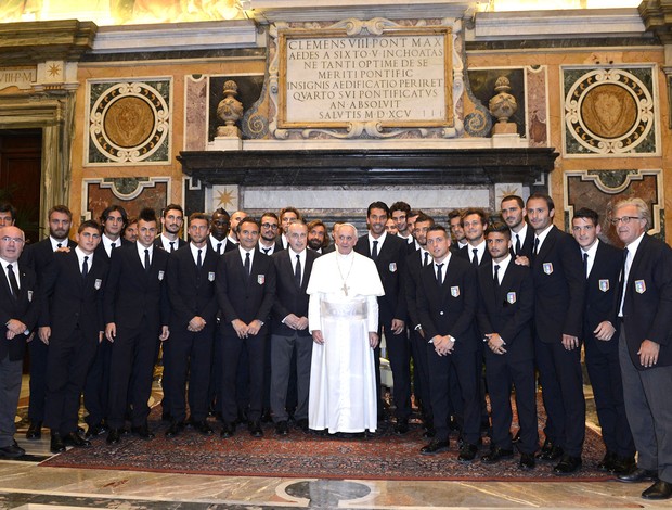 Papa Francisco seleção italiana (Foto: Agência Getty Images)